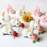 Ханьфу ручной работы, плюшевый аксессуар, кролик, заколка для волос, китайская шпилька, набор материалов, DIY