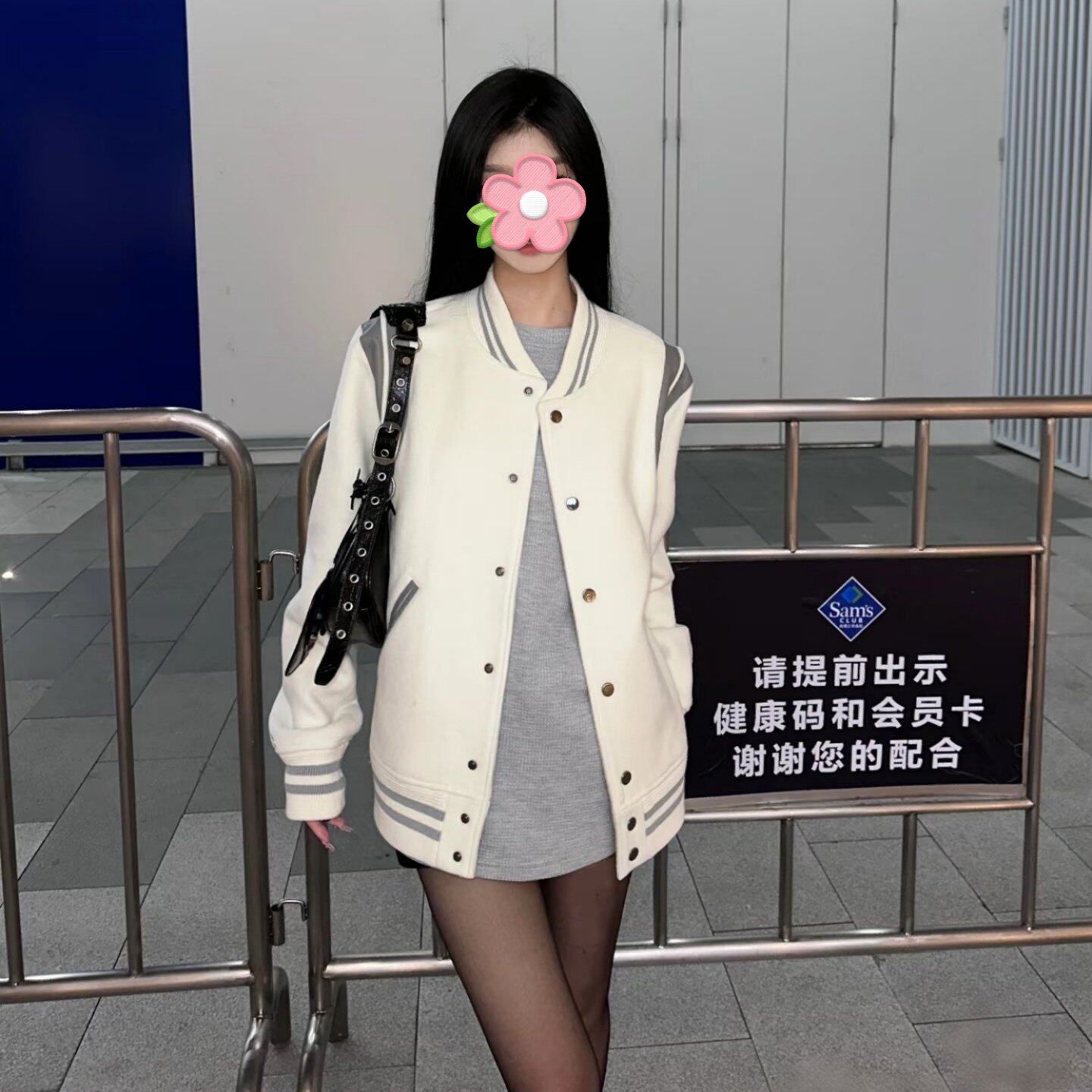 2026新款外套女初春季小个子白色棒球服正肩休闲夹克韩系早春穿搭