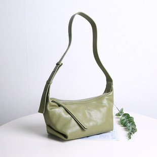 新款 简约软皮通勤包腋下包包 羊皮女包真皮单肩斜挎包小众设计时尚