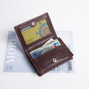真皮迷你小卡包女简约卡片包头层牛皮名片包小巧大容量卡夹零钱包