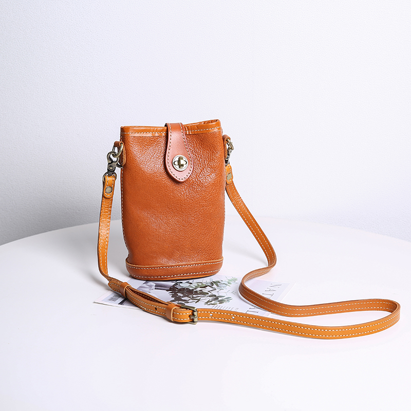 JUUZLAN头层牛皮迷你手机包女