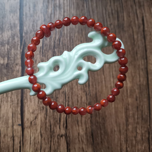 5毫米6毫米九口料单圈南红手链