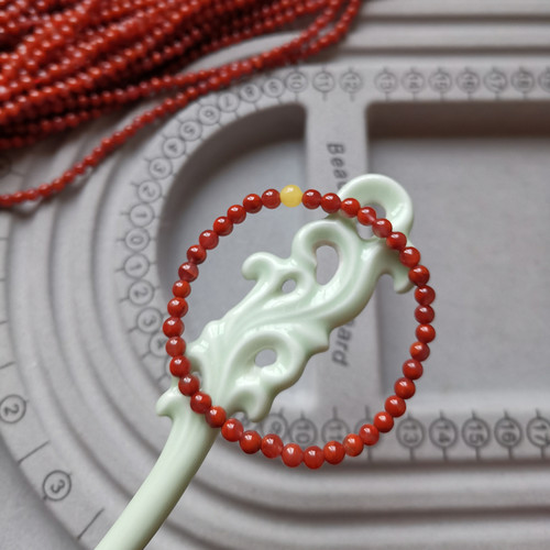 天然南红玛瑙手链手串凉山火焰红