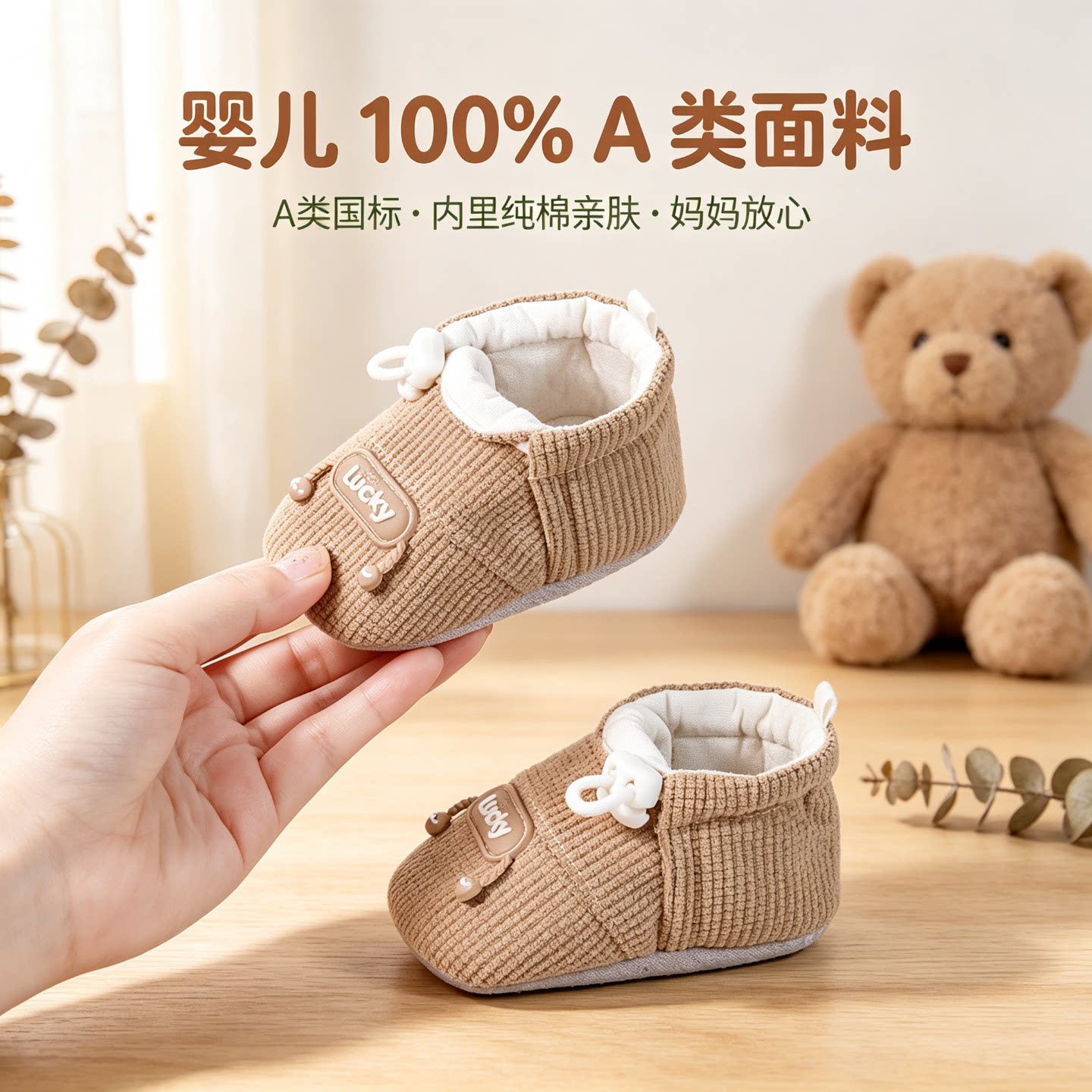 巧巧牛春秋薄款软底婴儿鞋