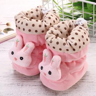 6男女宝宝不掉棉鞋 3软底鞋 9加绒12个月脚套 0冬季 新生婴儿毛蹄子鞋