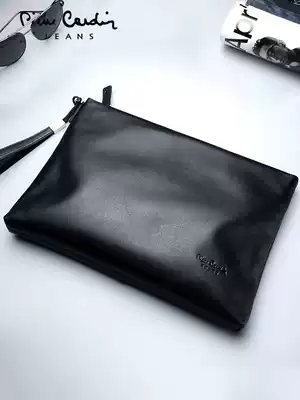 Pilkaden handbag men's real cow soft leather large capacity new high-end luxury brand hand grab envelope bag men