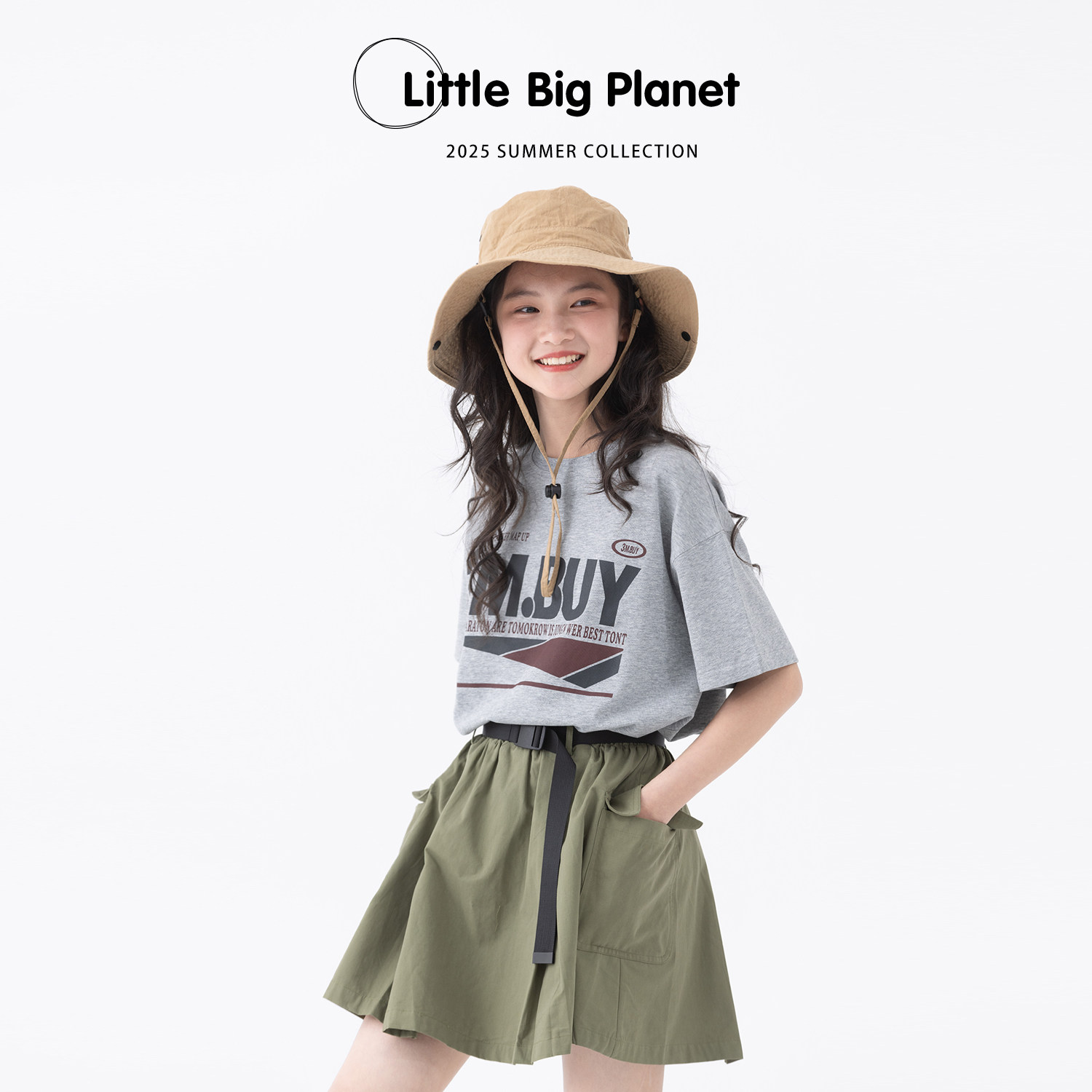 小小大星球童装 日系街头感字母印花短袖 夏天男女童百搭休闲T恤