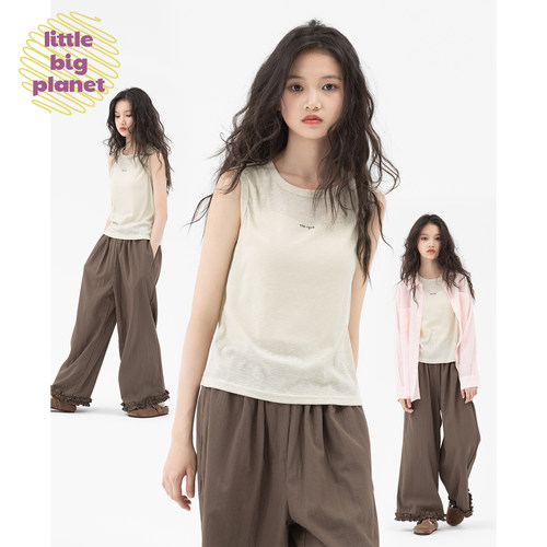 小小大星球女童夏日度假背心