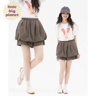 女童夏日轻盈活力感南瓜裤 立体打褶蓬蓬花苞短裤 小小大星球童装