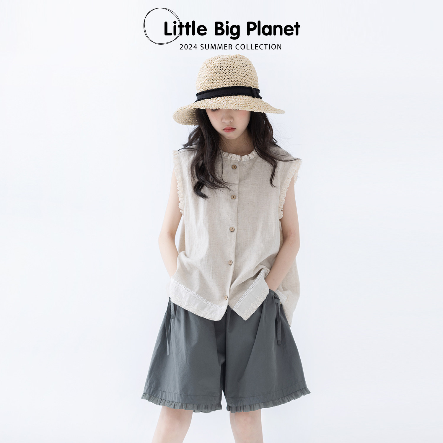 小小大星球童装 全棉蝴蝶结褶边短裤 女童夏日百搭宽松森系裤子,童装/婴儿装/亲子装,裤子,淘宝优惠券,粉丝福利购,淘宝优惠卷