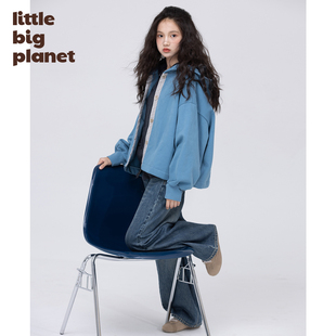 春秋男女童连帽开衫 小小大星球童装 优选新奥创绒460高克重外套