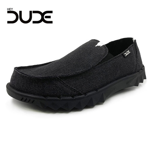 加宽帆布鞋DUDE透气轻便休闲厚底