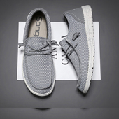 中老年青年布鞋 韩版 外贸原单超轻防滑舒适休闲低帮懒人散步鞋 男鞋