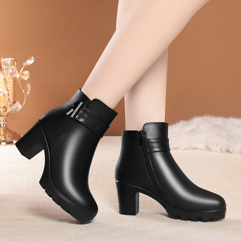 一件马丁靴春秋单靴高跟女靴加绒厚底短靴百搭妈妈鞋秋冬棉鞋,运动鞋new,运动休闲鞋,淘宝优惠券,粉丝福利购,淘宝优惠卷