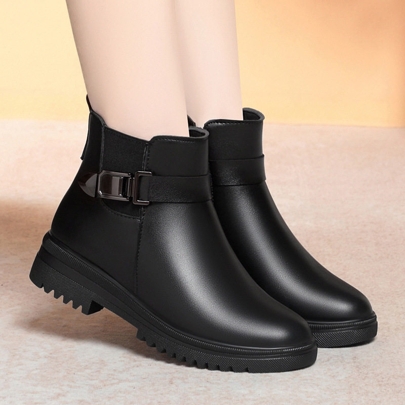 马丁靴女棉鞋软皮加绒烟筒短靴女冬季舒适新款软底羊皮毛一体女鞋,运动鞋new,运动休闲鞋,淘宝优惠券,粉丝福利购,淘宝优惠卷