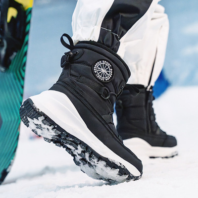 现货男女同款雪地靴加绒保暖女士靴子东北旅游防寒鞋防滑防水