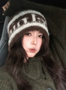冬季女保暖堆堆毛线帽显脸小