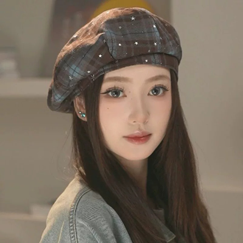 英伦复古女贝雷帽2026显脸小