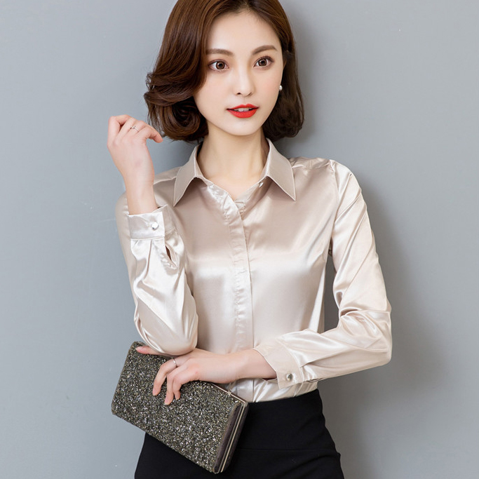 2018春装新款美欧哥弟菲高端女装衬衣长袖重磅真丝衬衫桑蚕丝上衣