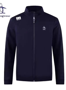 MUNSINGWEAR/万星威高尔夫2024男装夹克新款弹力休闲针织开衫外套
