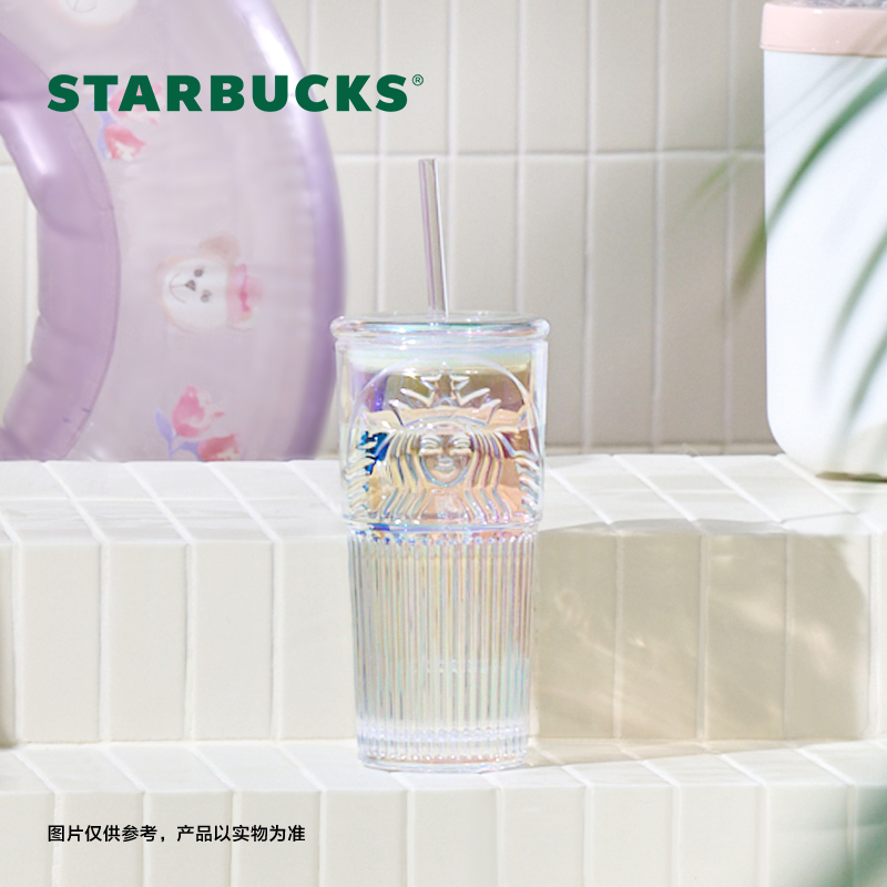 星巴克玻璃杯清透吸管杯合集高颜值大容量高颜值随手杯办公水杯