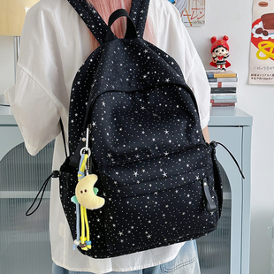韩系ins风星星书包少女小学生高颜值大学生小众设计感上课双肩包