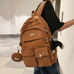 妈咪包韩版简约大容量双肩包宝妈母婴旅游轻便背包时尚婴儿奶瓶包