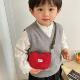 2026新款 红色新年包包可爱儿童迷你单肩包男 灯芯绒女童斜挎包冬季