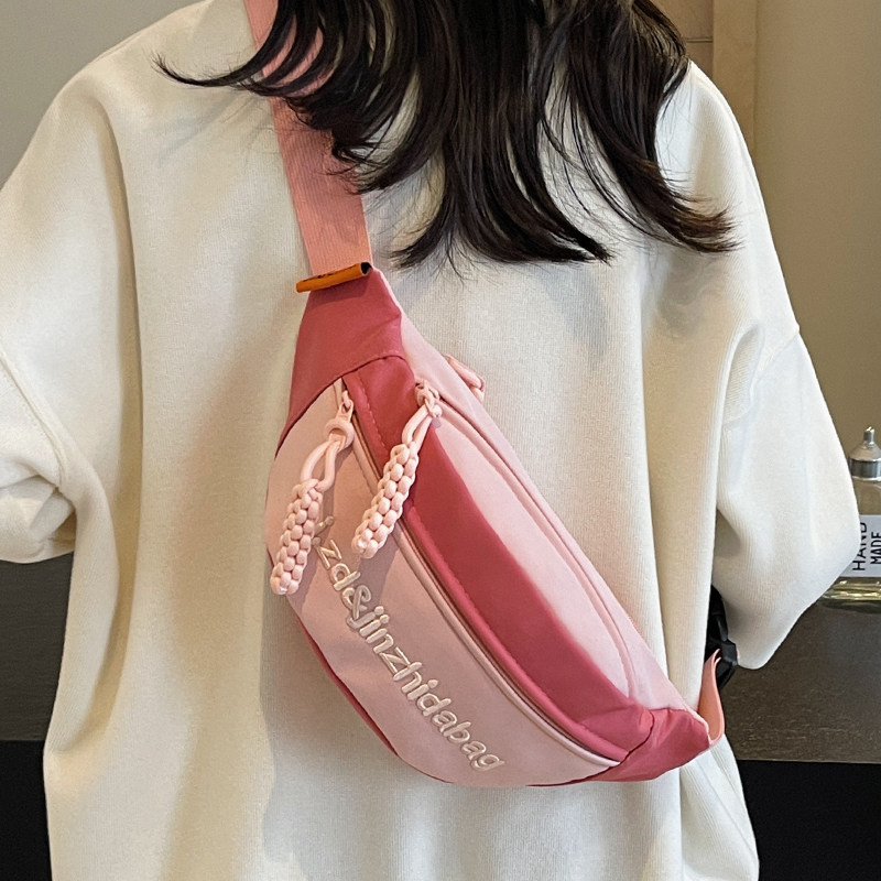 小包包高颜值软妹胸包骑行轻便斜挎包女孩可爱休闲单肩包运动腰包