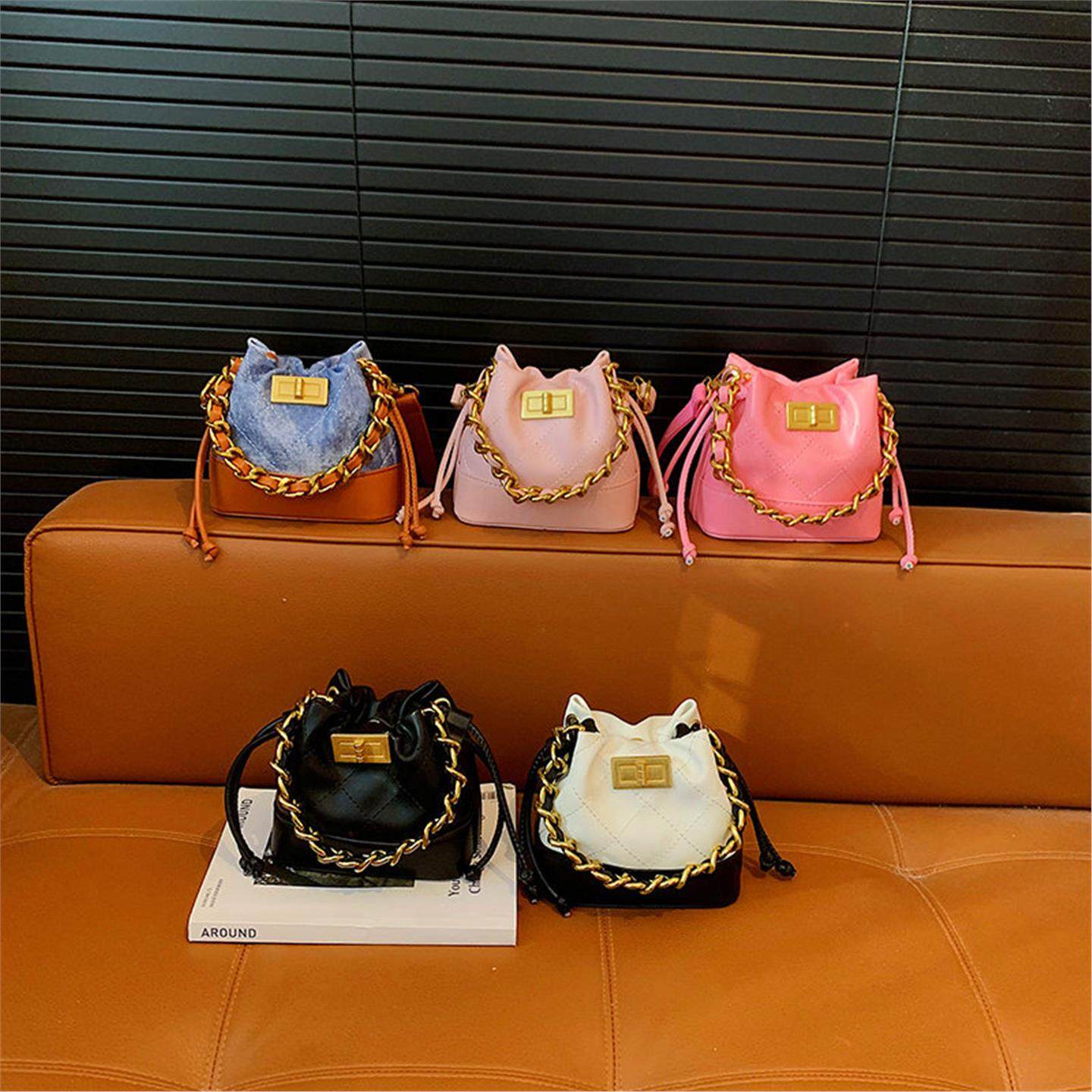 2026时尚新款锁扣水桶绣线链条包女童洋气单肩斜挎手拎pu潮包女孩,玩具/童车/益智/积木/模型,斜挎包/拎包/腰包,淘宝优惠券,粉丝福利购,淘宝优惠卷