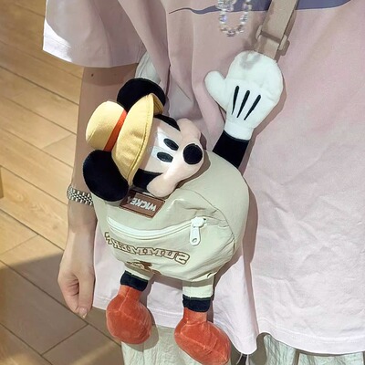 迪士尼米奇胡帽子单肩斜挎