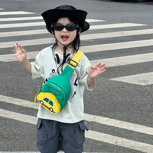 儿童斜挎包男孩可爱卡通小汽车零钱包宝宝迷你女孩胸包百搭出游包