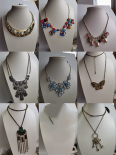 欧美外贸孤品复古项链毛衣链破旧年代感氧化划痕瑕疵介意慎拍3033