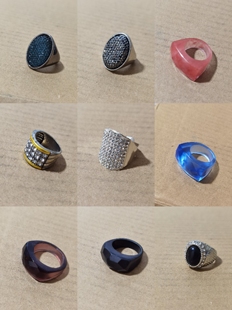 欧美外贸孤品复古暗黑石头戒指默认微瑕1022