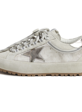 2026新款做旧脏脏鞋星星小脏鞋女休闲德训鞋厚底登山鞋真皮板鞋