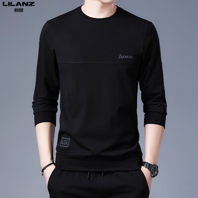 利郎男装新款休闲纯色卫衣