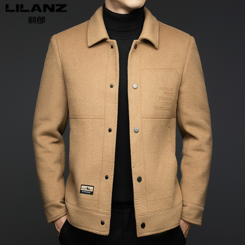 利郎毛呢羽绒内胆羊毛夹克