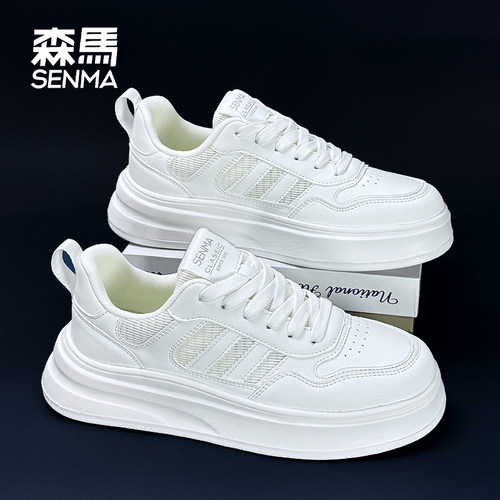 森马夏季增高透气轻便情侣板鞋