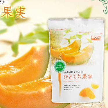 新品HORI北海道夕张哈密瓜 葡萄 浓缩果汁 水果软糖 零食