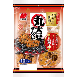 日本三幸制菓丸大豆仙贝 酱油味 盐味 酥脆黑豆米饼休闲零食