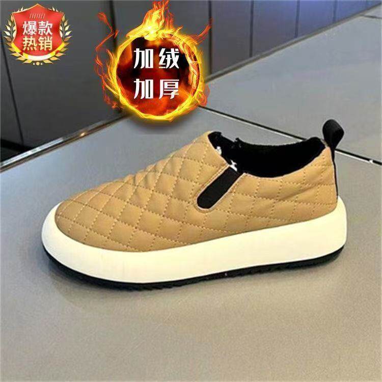 男鞋冬季新款棉鞋加绒保暖厚底