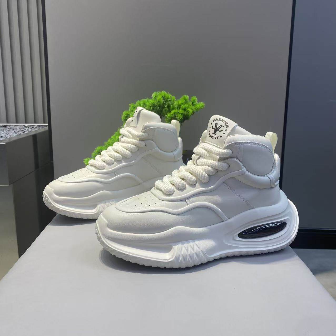 单棉同款秋冬季新款学生高帮系带老爹鞋潮流厚底鞋户外休闲鞋子dl