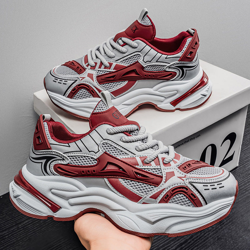 2026男鞋春秋款网面透气百搭休闲运动鞋时尚炸街厚底增高鞋老爹鞋,流行男鞋,老爹鞋,淘宝优惠券,粉丝福利购,淘宝优惠卷