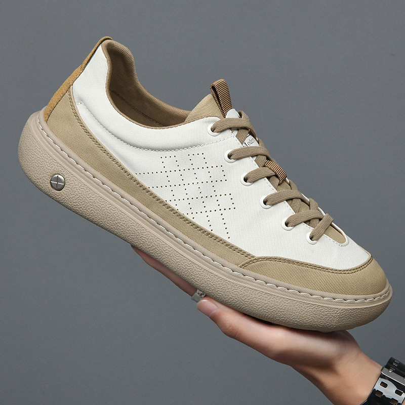 2026年男鞋四季透气厚底休闲鞋系带鞋百搭潮流板鞋休闲风时尚潮流,流行男鞋,时尚休闲鞋,淘宝优惠券,粉丝福利购,淘宝优惠卷