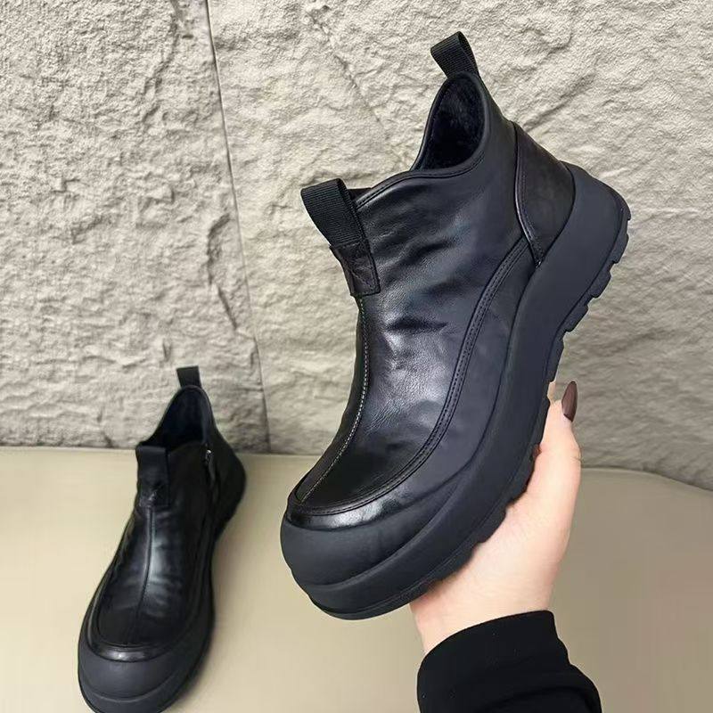 真皮牛皮广州时尚轻奢2025冬季新款经典百搭男士休闲加绒保暖棉鞋,流行男鞋,棉鞋,淘宝优惠券,粉丝福利购,淘宝优惠卷