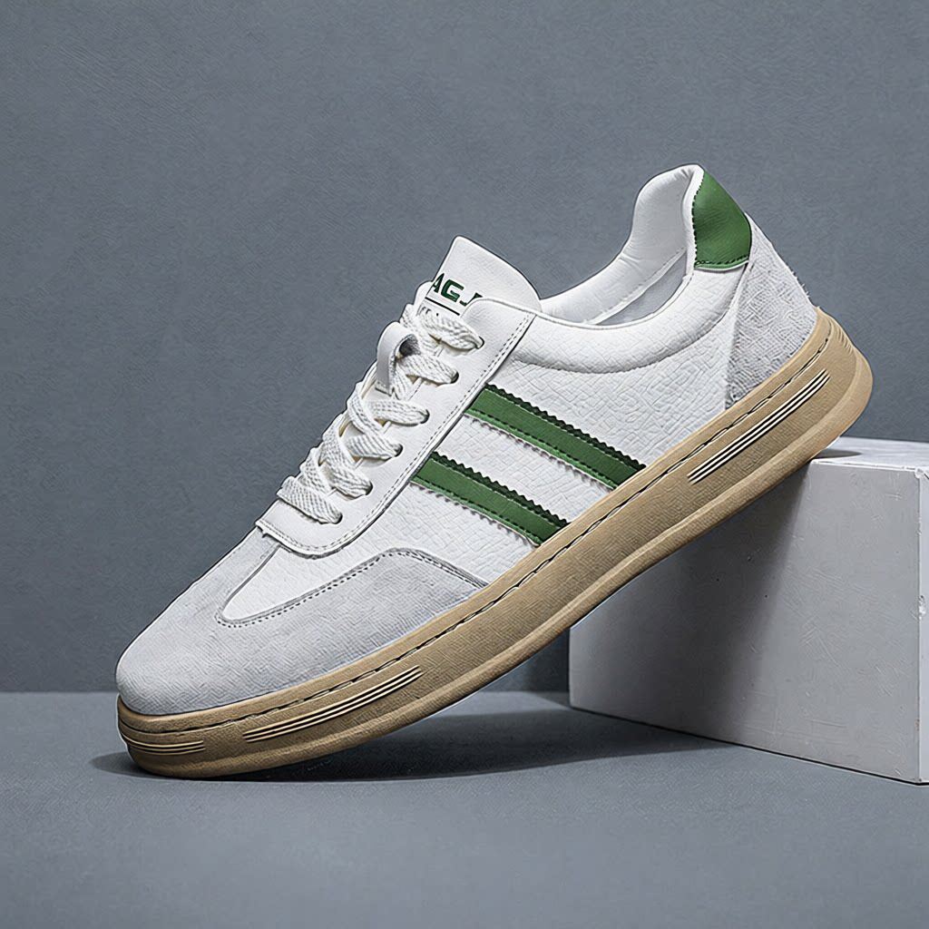 复古平底百搭牛筋底耐磨真皮德训鞋男鞋潮春秋阿甘板鞋青少年时尚