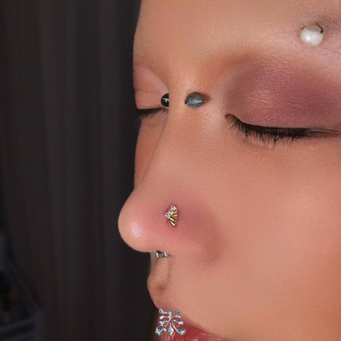 锆石微镶翅膀小众亚文化锆石耳钉