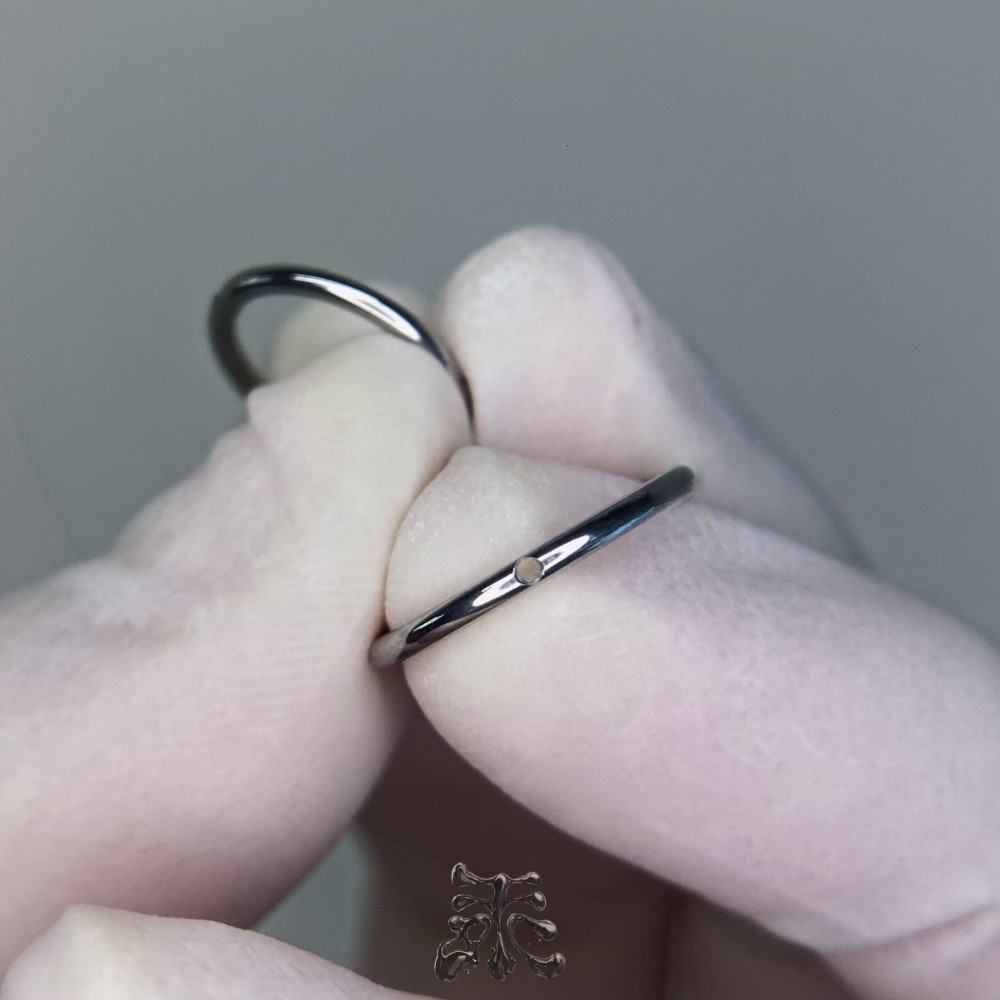 带螺纹的基础闭口环 自由搭配16g植入级钛合金高抛光8/10mm亚文化