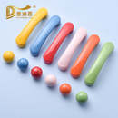 儿童房彩色亮光可爱陶瓷卡通柜门门把手抽屉拉手大衣橱小拉手