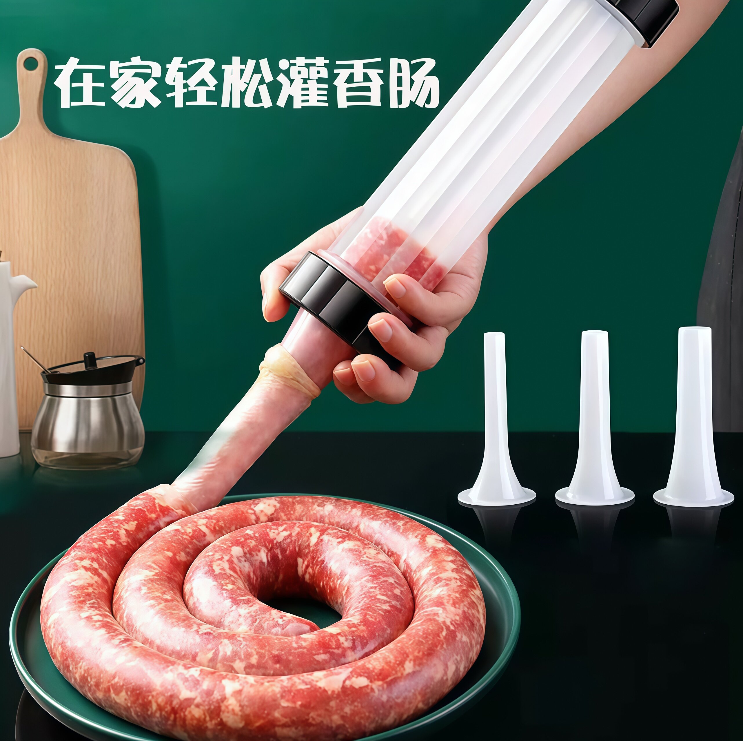 灌肠器机家用手动肉肠罐